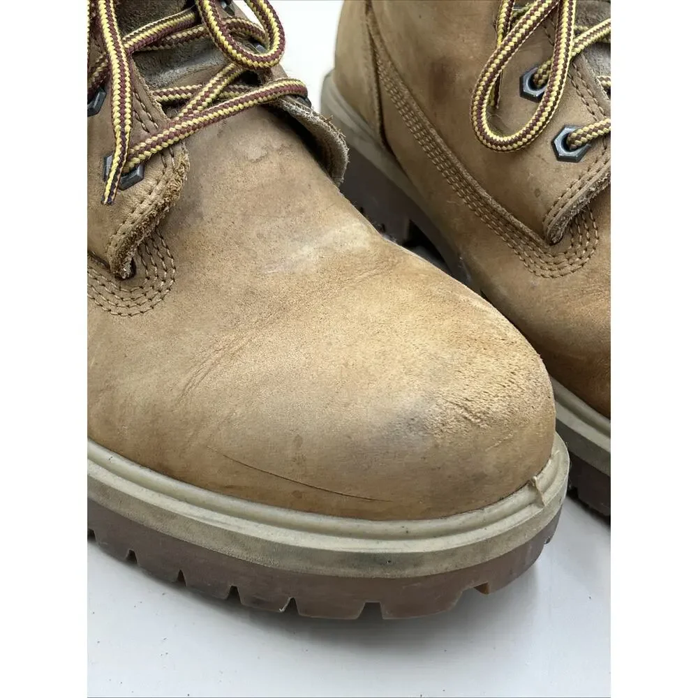 Timberland Pro Boots Mens Size 10W Direct Attach Soft Toe Work Wheat Nubuck